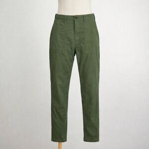Deus Ex Machina Harris Fatigue Pant Olive Green Mens 33X31 Cotton Utility Twill